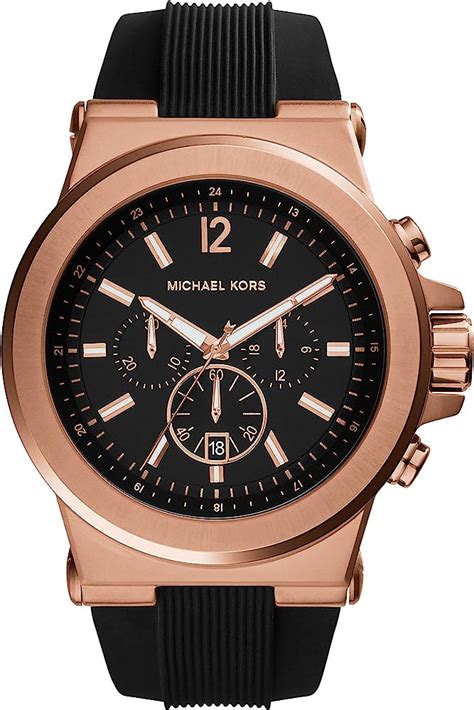 michael kors watch red leather strap|michael kors men's leather watch.